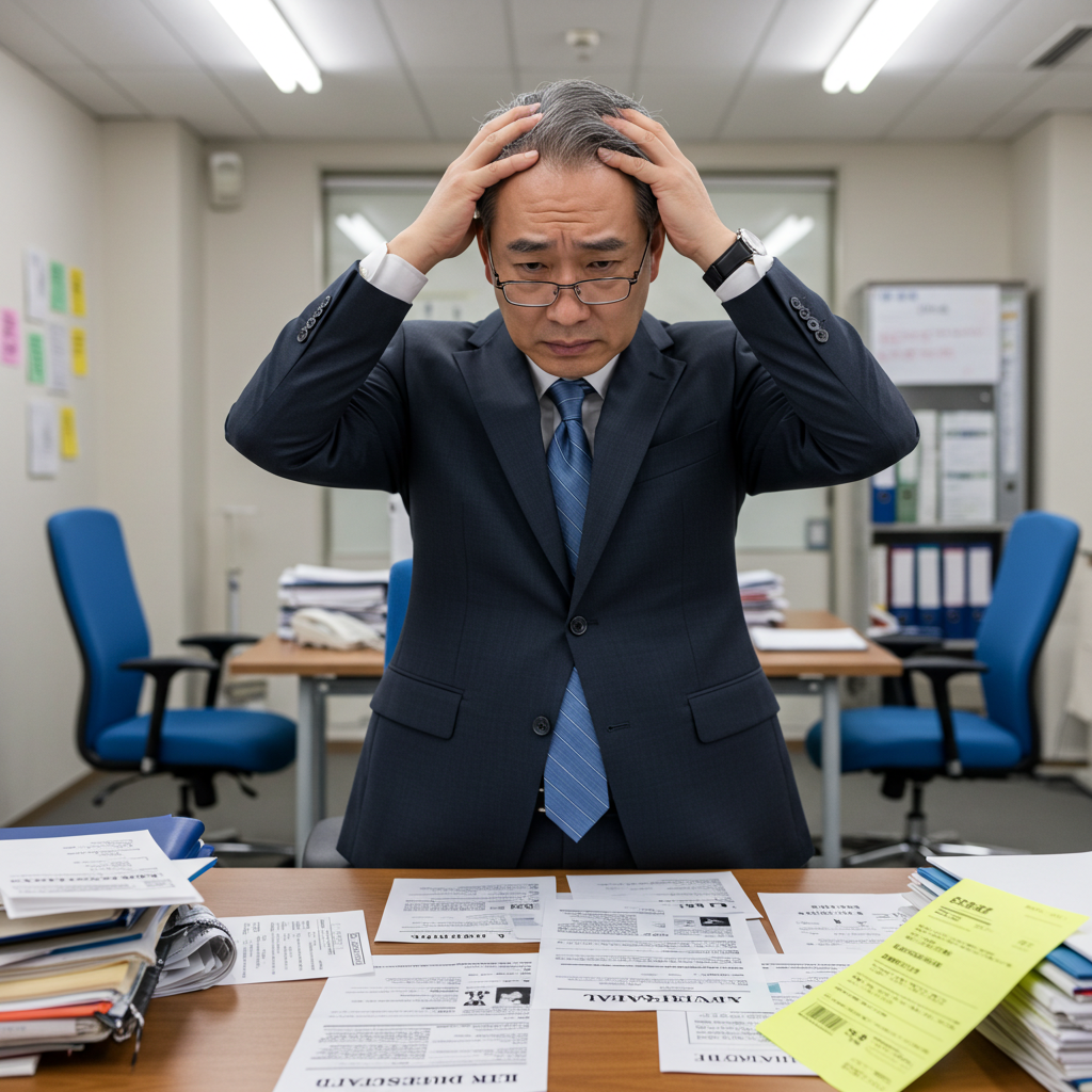 腕組みをするスタッフ